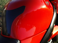 Triumph Sprint RS tank with our Paint Protection Film applied