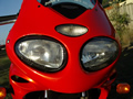Triumph Sprint RS fairing with our Paint Protection Film applied